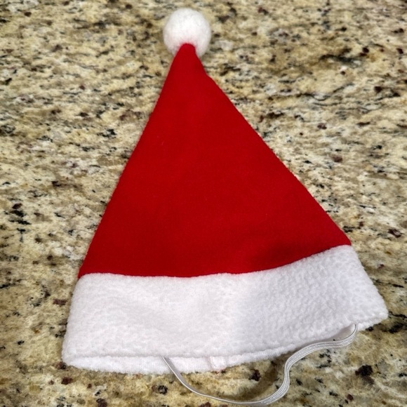 Santa Dog Holiday Christmas Fleece Costume with Santa Hat - Picture 4 of 6